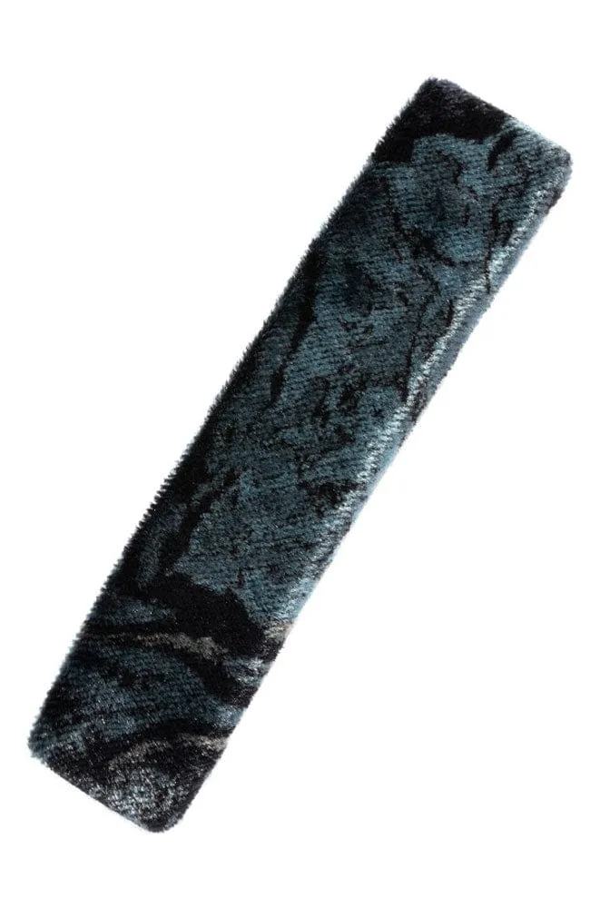Covered Rectangle Barrette - Velvet