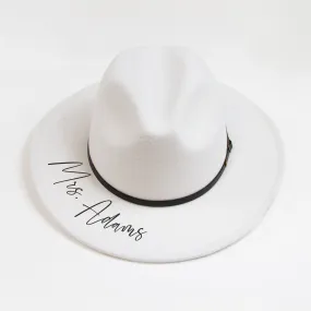Custom Mrs Fedora Hat