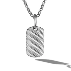 David Yurman 21mm Sculpted Cable Tag Pendant