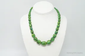 Desert Rose Trading Co Mojave Green Turquoise Sterling Silver Beaded Necklace