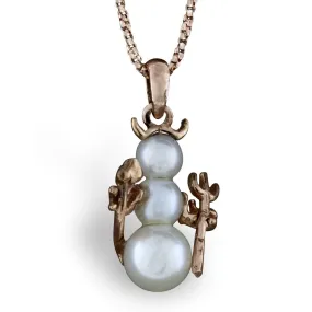 Devil Pearl Snowman Necklace