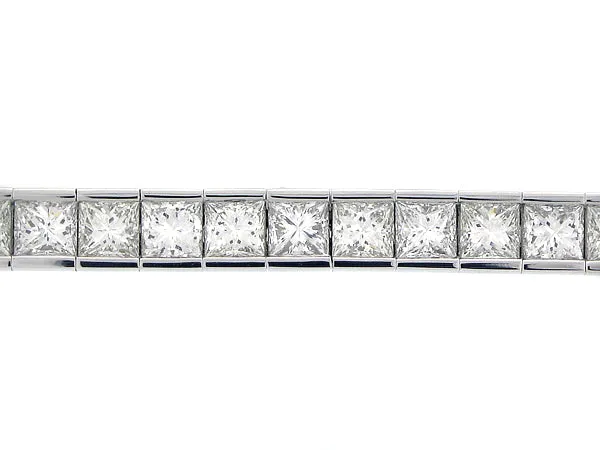 Diamond Tennis Bracelet With Princess Cut Diamonds