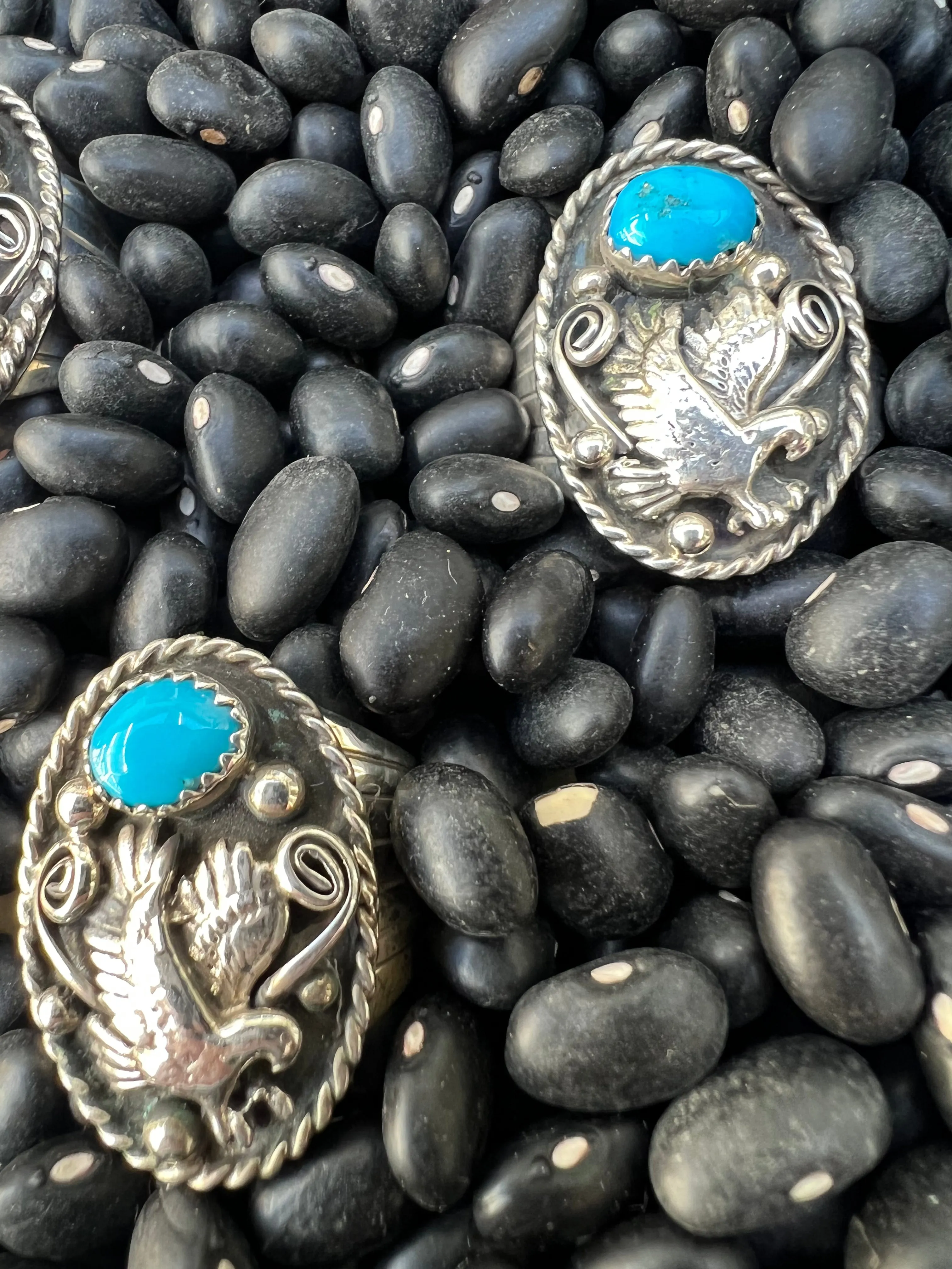 Eagle Turquoise Signet Ring