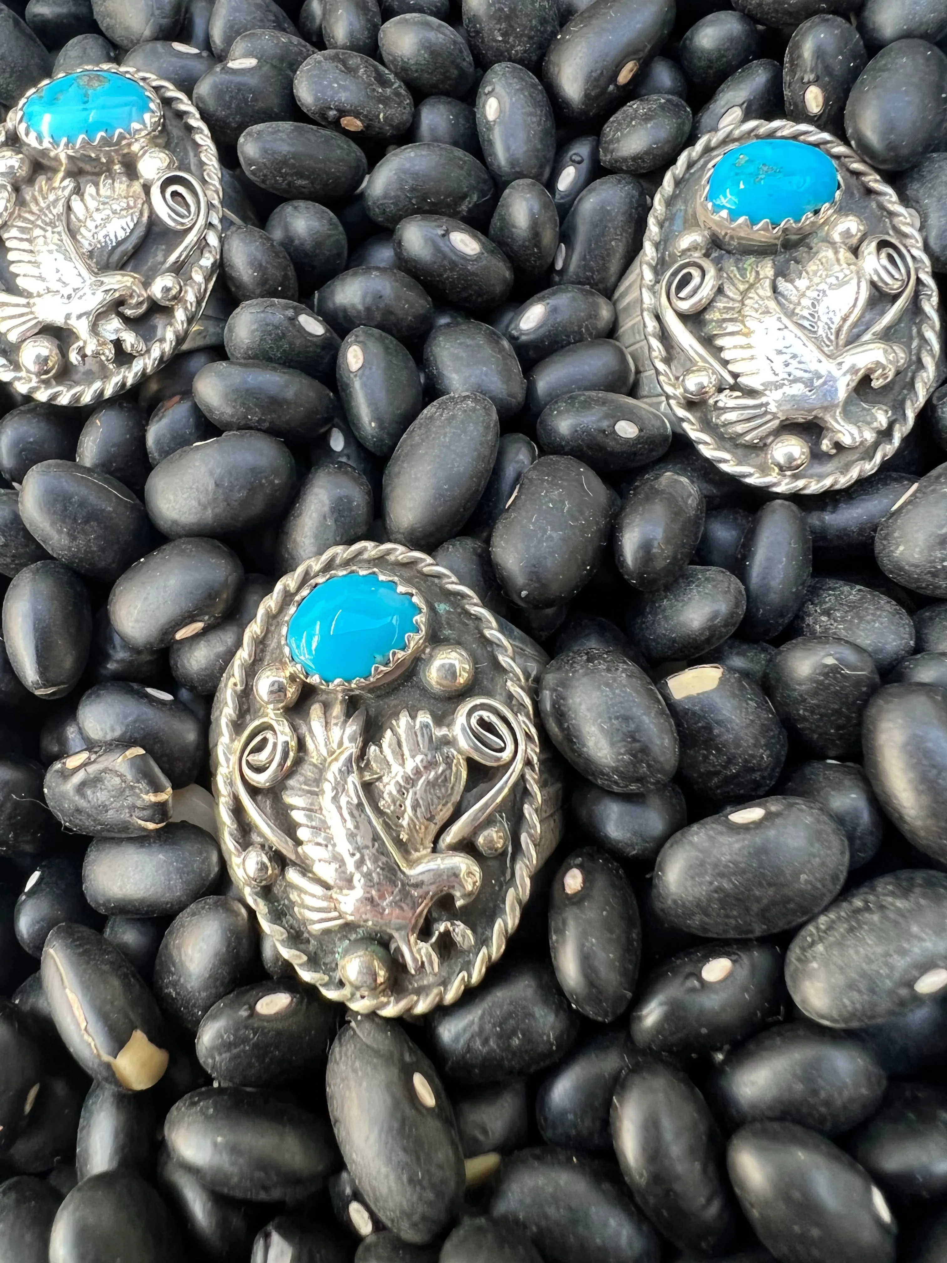 Eagle Turquoise Signet Ring