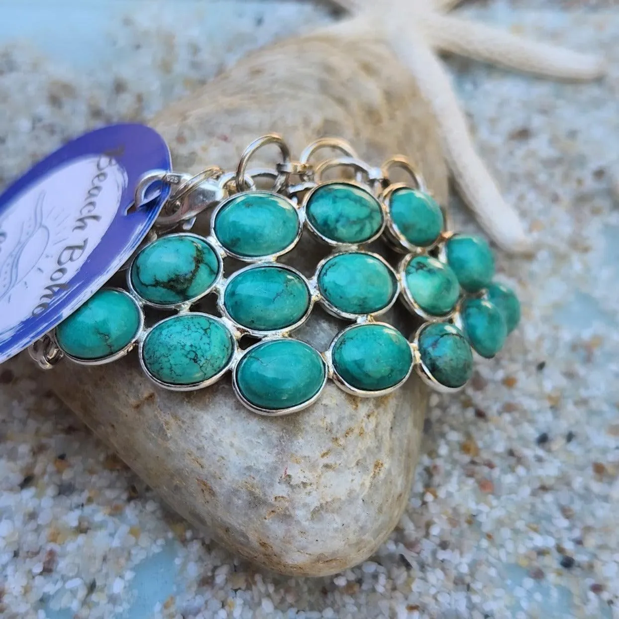 EARTHLY PLEASURES - TURQUOISE STERLING SILVER BRACELET