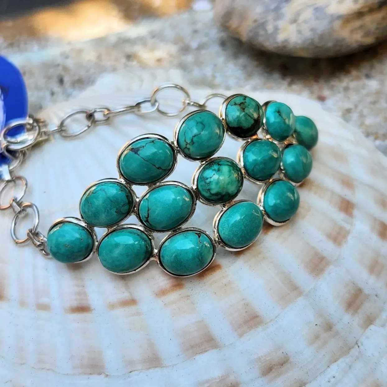 EARTHLY PLEASURES - TURQUOISE STERLING SILVER BRACELET