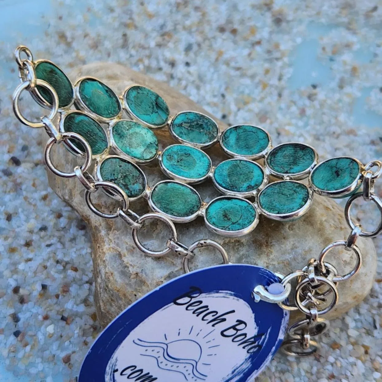 EARTHLY PLEASURES - TURQUOISE STERLING SILVER BRACELET