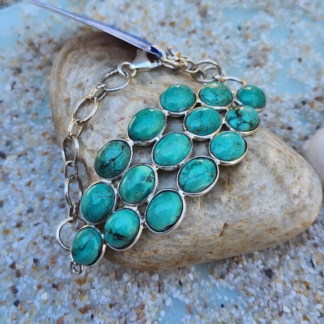EARTHLY PLEASURES - TURQUOISE STERLING SILVER BRACELET