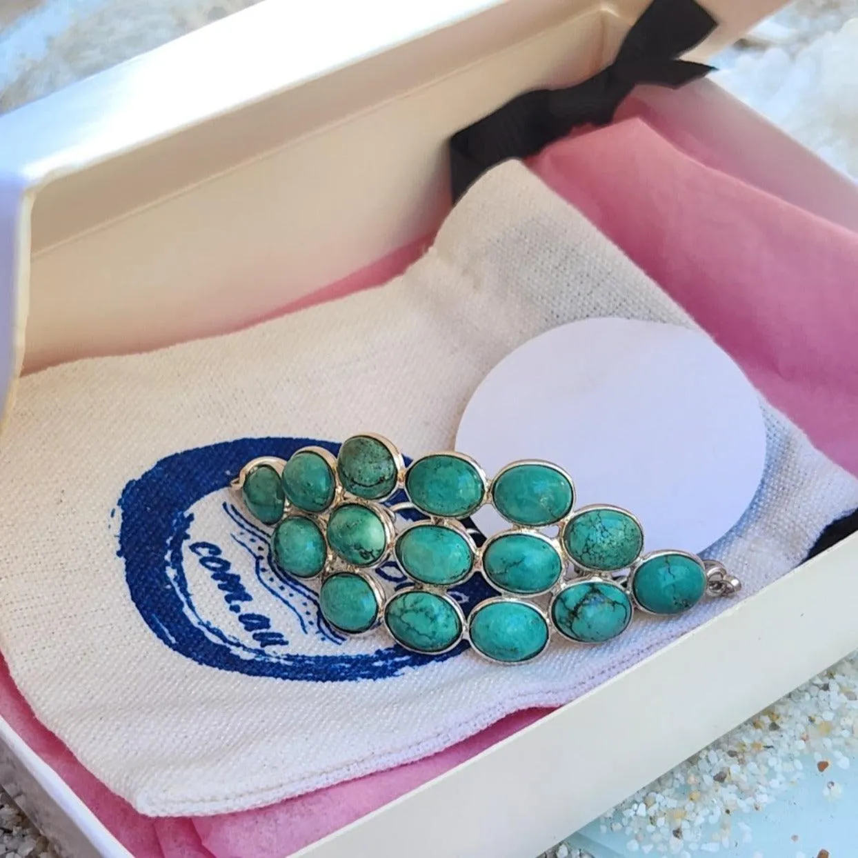 EARTHLY PLEASURES - TURQUOISE STERLING SILVER BRACELET