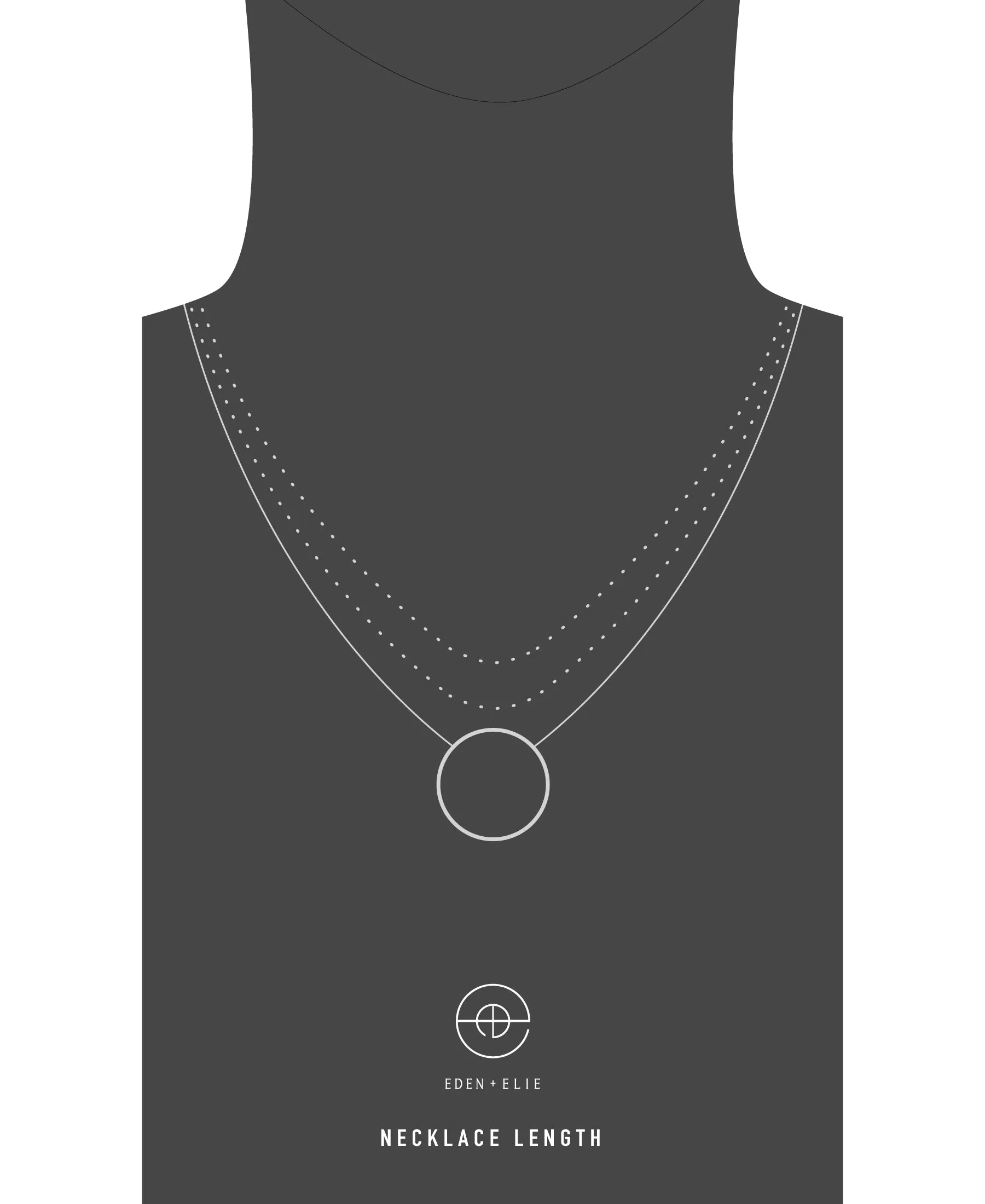 EDEN   ELIE Celestia Circle Necklace - Garnet   Black Spinel