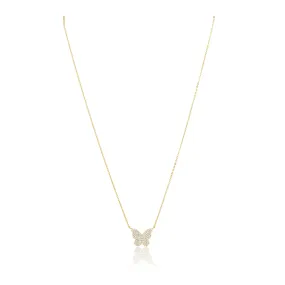 Elsie Pave Butterfly Necklace