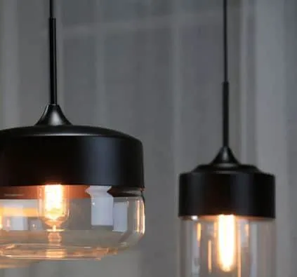 Embla Contemparary Glass jar Hanging Lamp