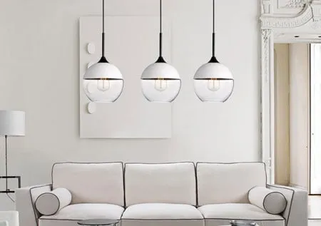 Embla Contemparary Glass jar Hanging Lamp