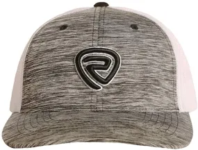 Embroidered Logo Mesh Snapback, Grey