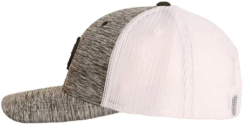 Embroidered Logo Mesh Snapback, Grey
