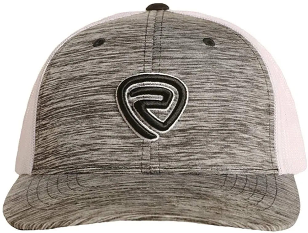 Embroidered Logo Mesh Snapback, Grey