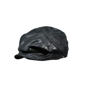 Faux Leather Peaked Cap