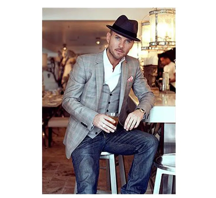 Fez Vintage Large Hemming Wool Men's Hat