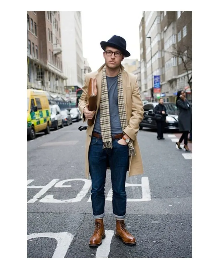 Fez Vintage Large Hemming Wool Men's Hat