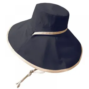 Floppy Sun Hat with Tie - Black