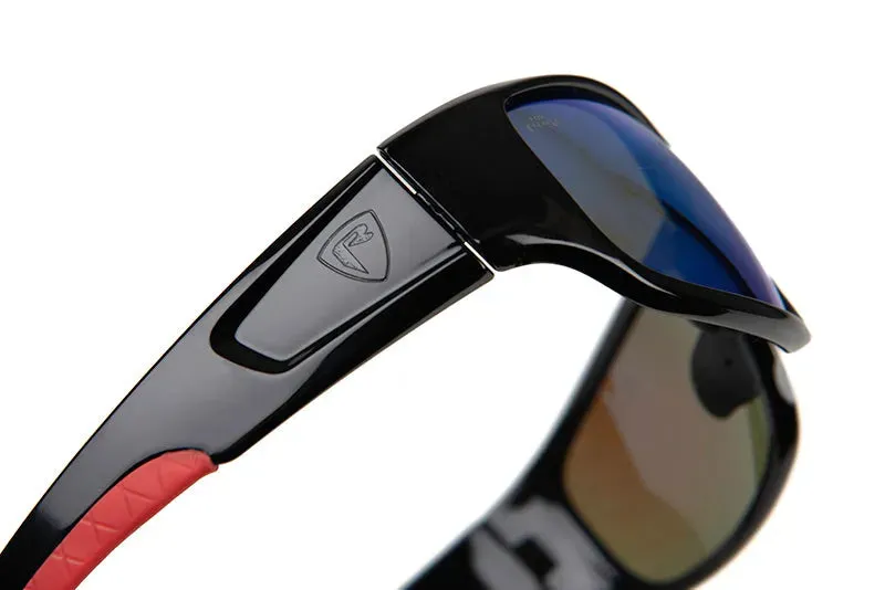 Fox Rage Wraps Black Red with Grey Mirror Blue Lense