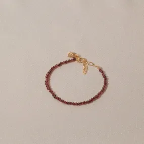 Galore Bracelet Birthstone January Garnet | Gold