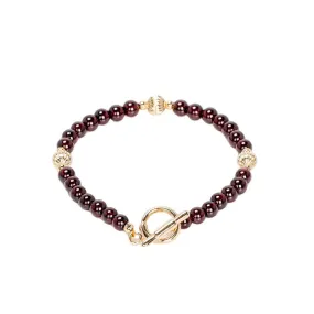 Garnet Sterling Silver Animal Year Crystal Bracelet
