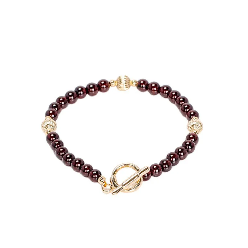 Garnet Sterling Silver Animal Year Crystal Bracelet