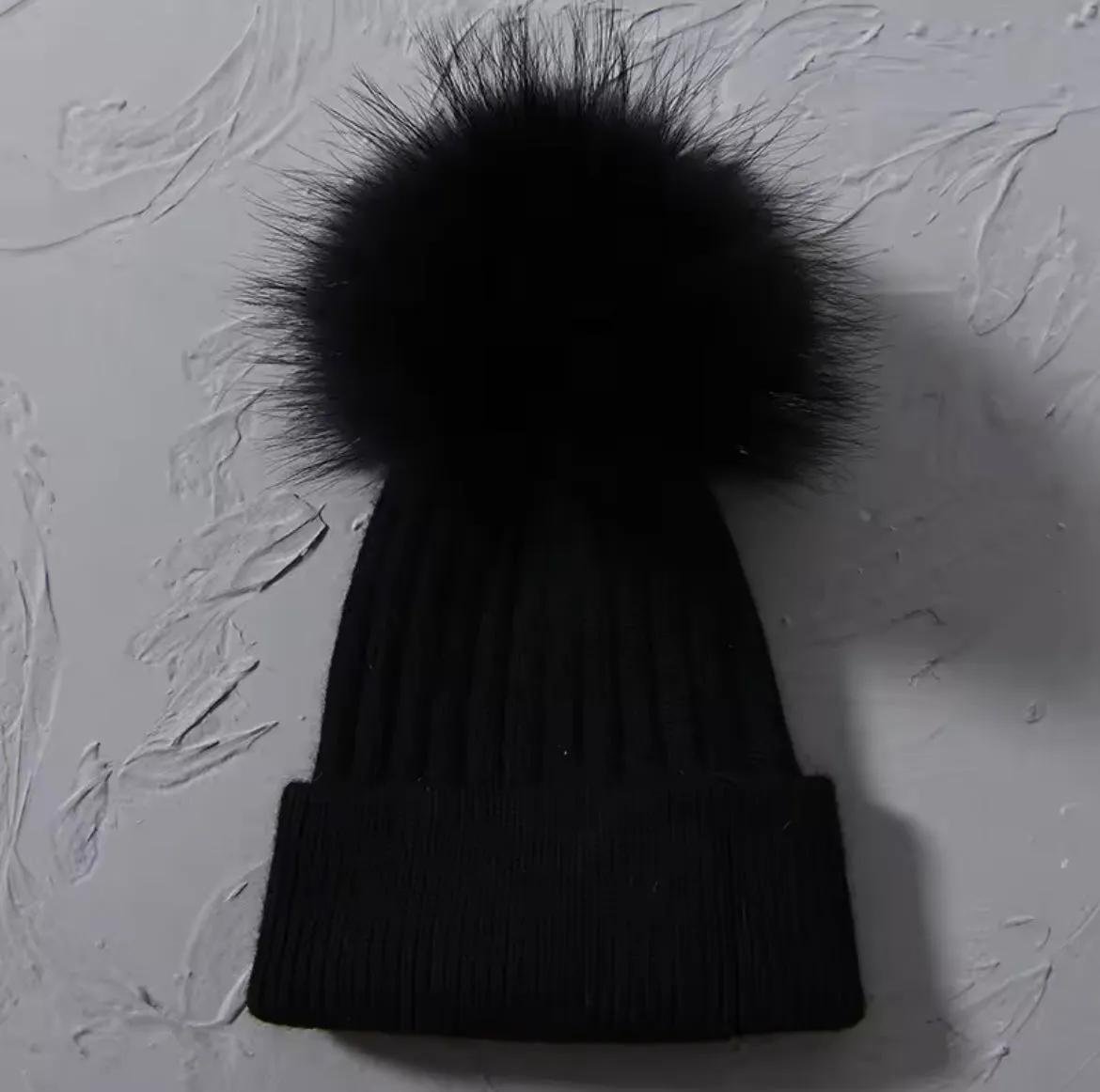 Genuine Fur Pom-Pom Beanie ONLY FOR THE NEXT 10 ORDERS