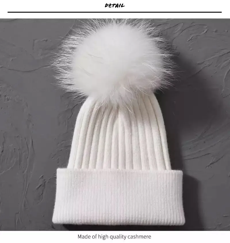 Genuine Fur Pom-Pom Beanie ONLY FOR THE NEXT 10 ORDERS