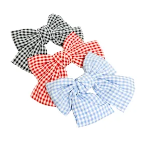 Gingham Bow Pretty Bow Hair Clip