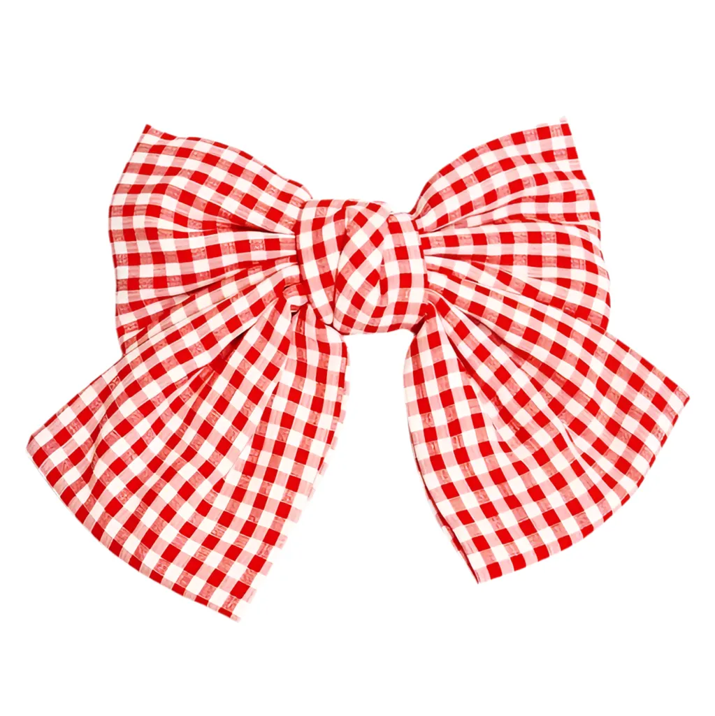 Gingham Bow Pretty Bow Hair Clip