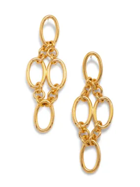 Gold Ophelia Drop Post Earrings