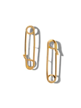 Gold Safety First PostEarrings