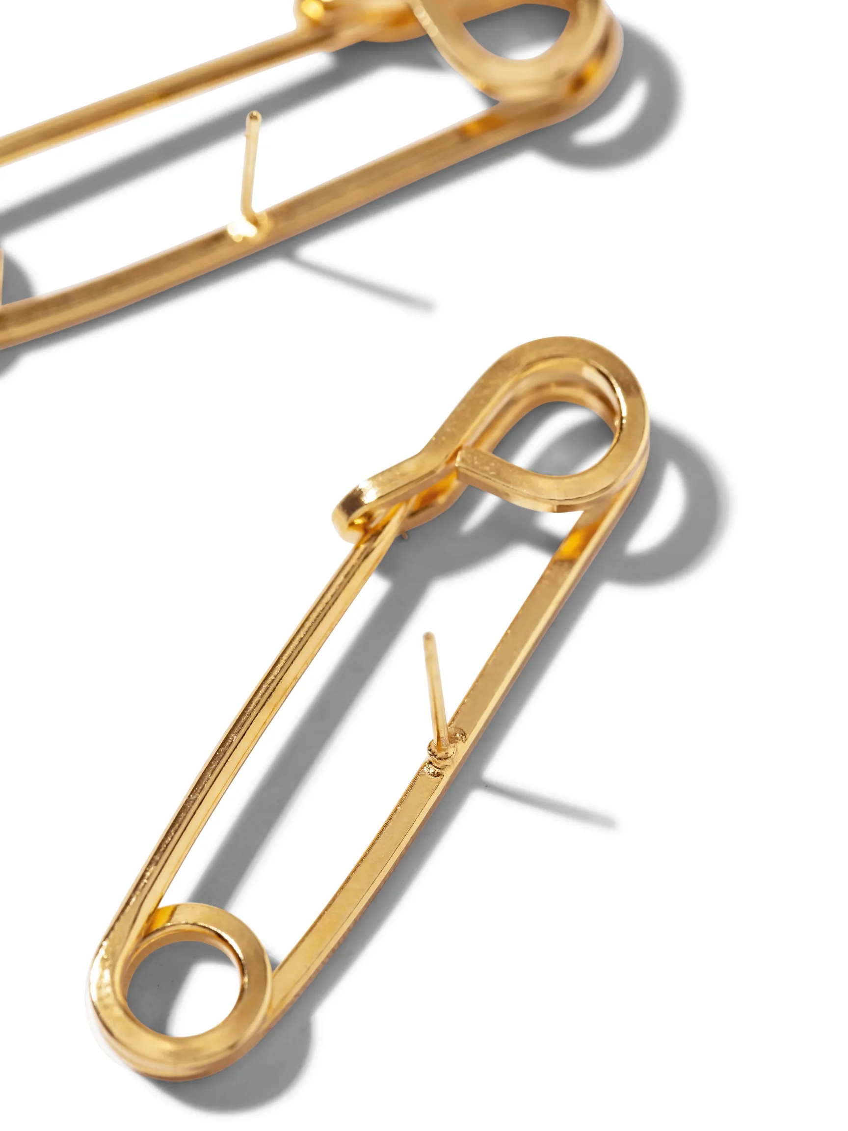 Gold Safety First PostEarrings