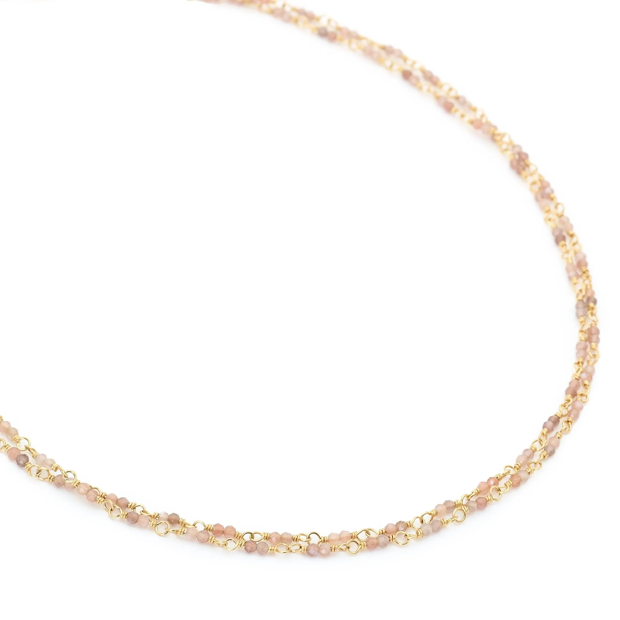 Gold Tied Gemstone Wrap Bracelet