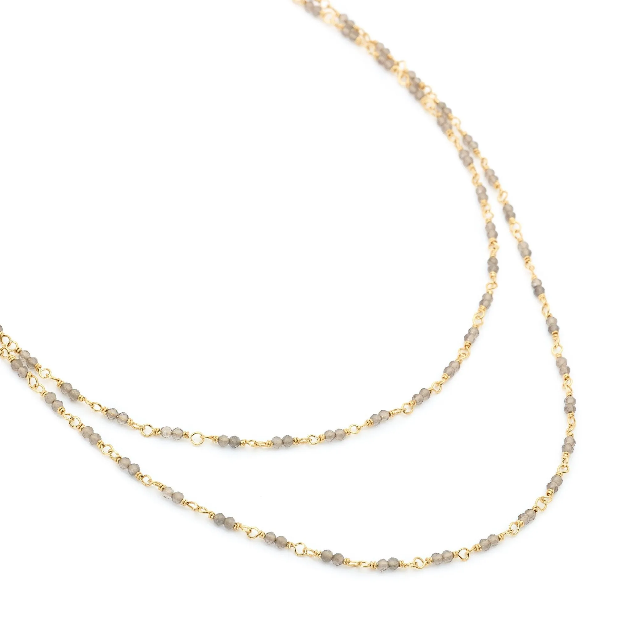 Gold Tied Gemstone Wrap Bracelet