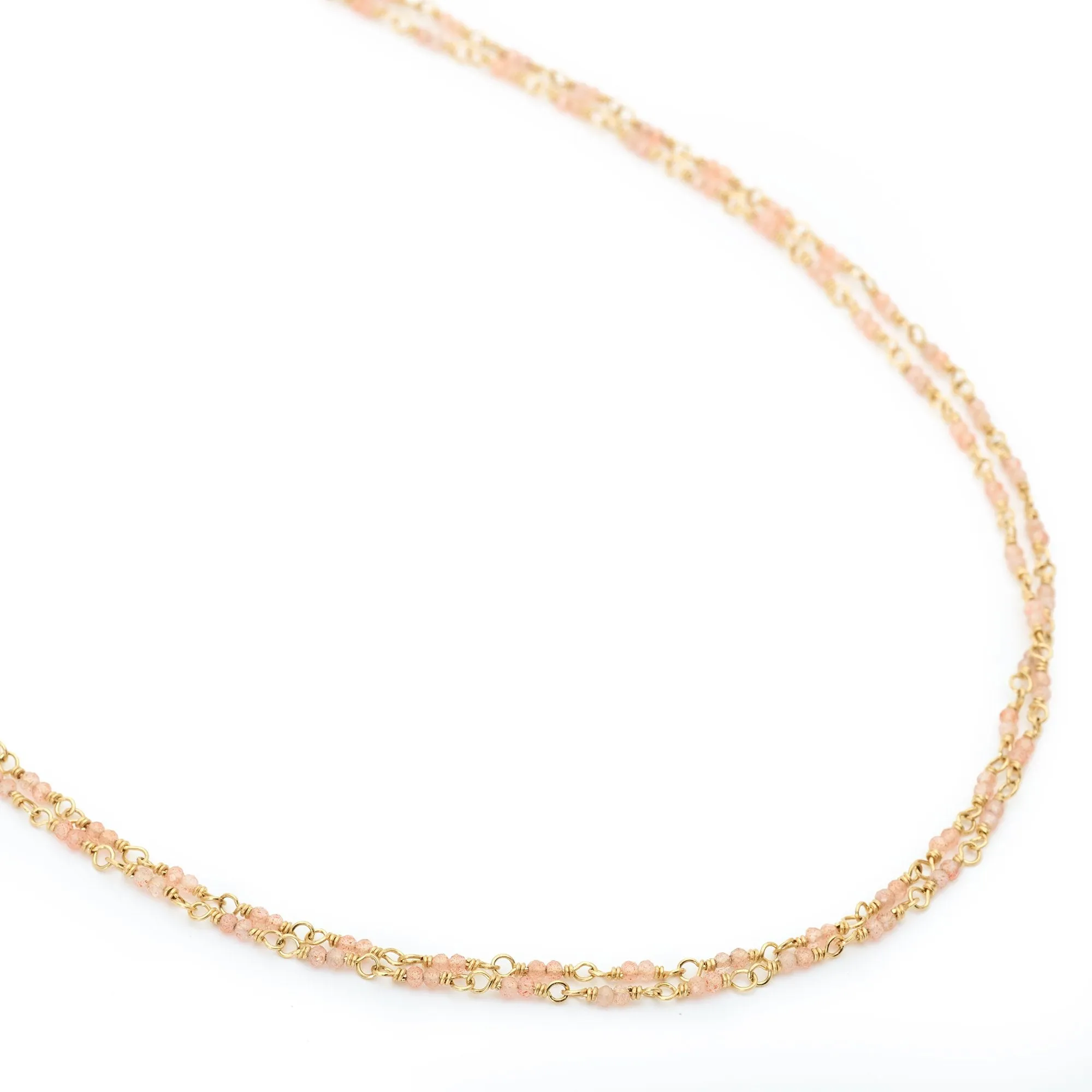 Gold Tied Gemstone Wrap Bracelet