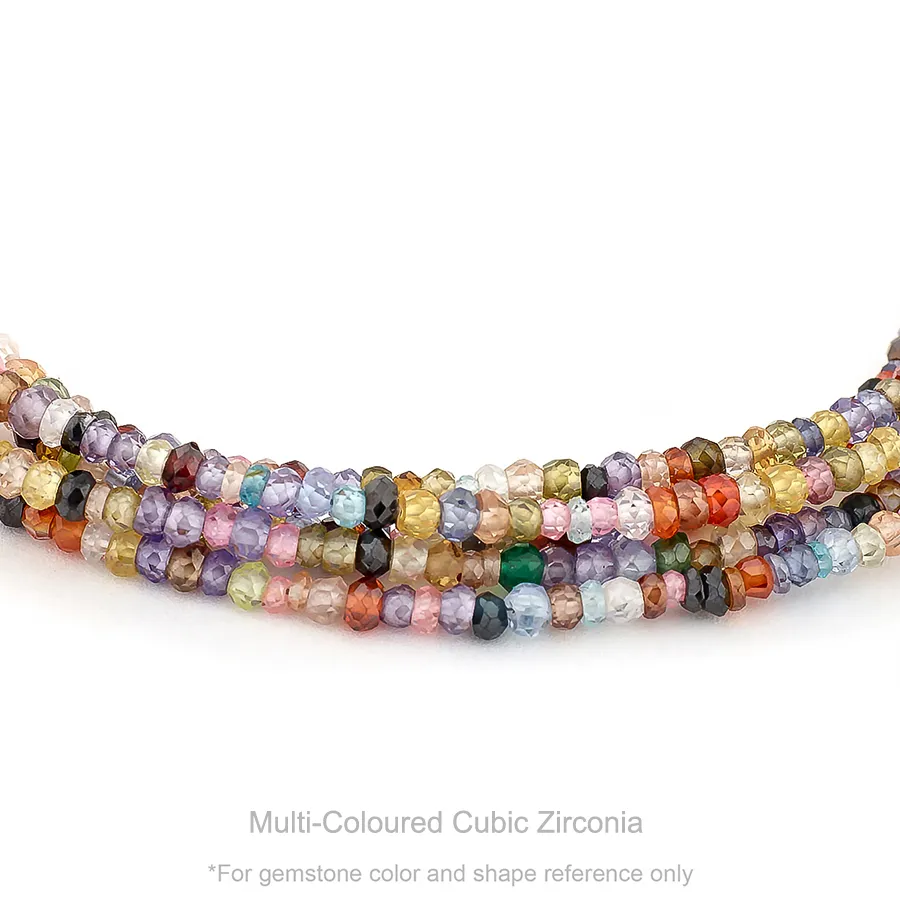 Gold Tied Gemstone Wrap Bracelet