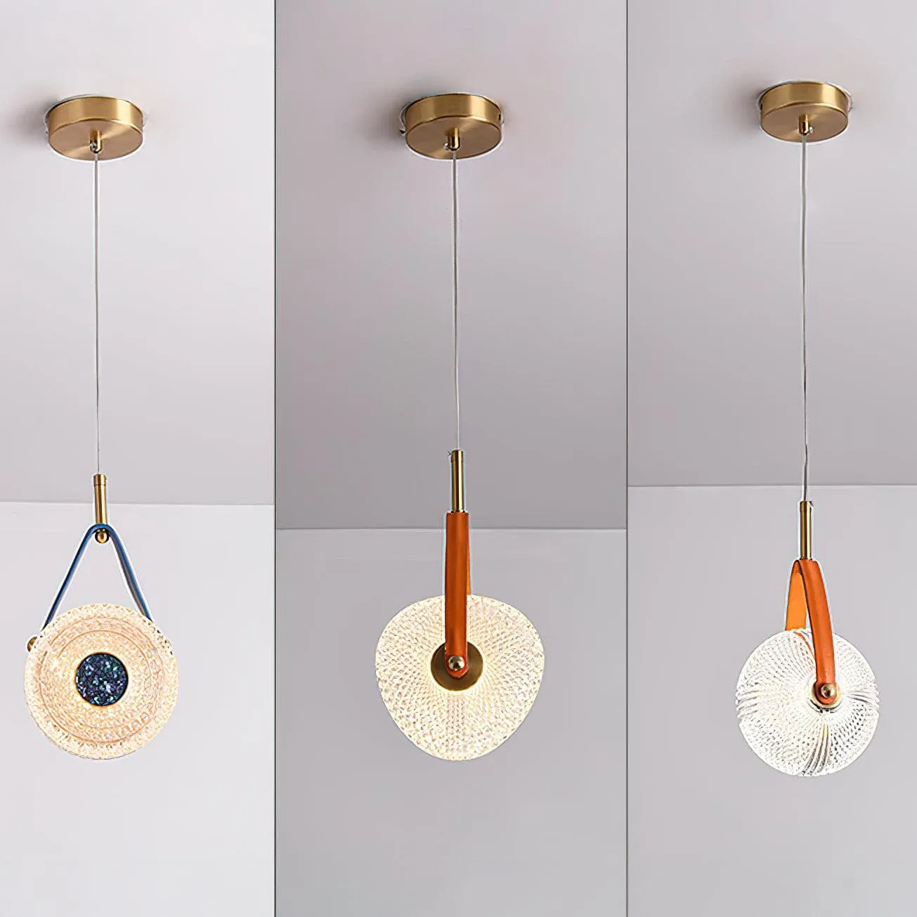 Gong pendant lamp