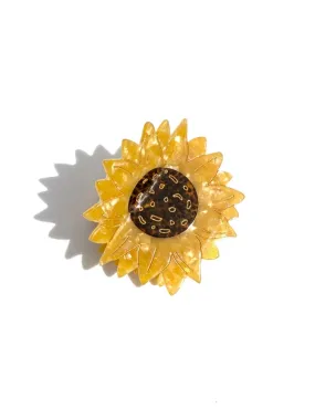 Hand-Painted Sunflower Hair Claw