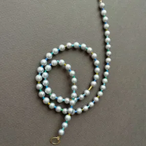 happy dance silver pearl necklace