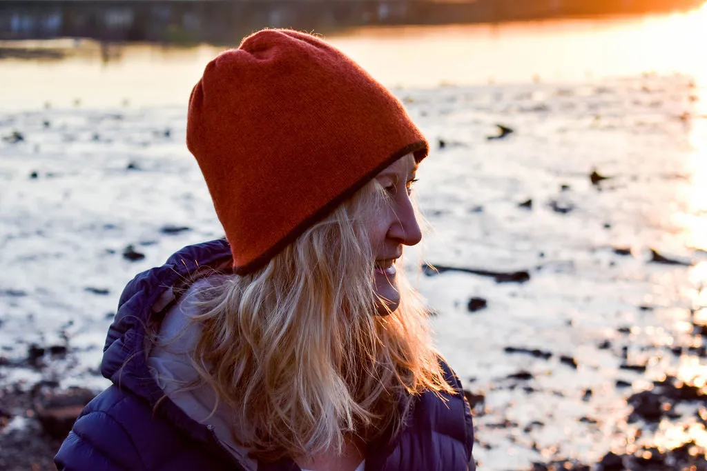 Hat - Reversible beanie hat soft lambswool