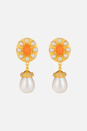 HEATHER ORANGE CORAL EARRINGS MULTI