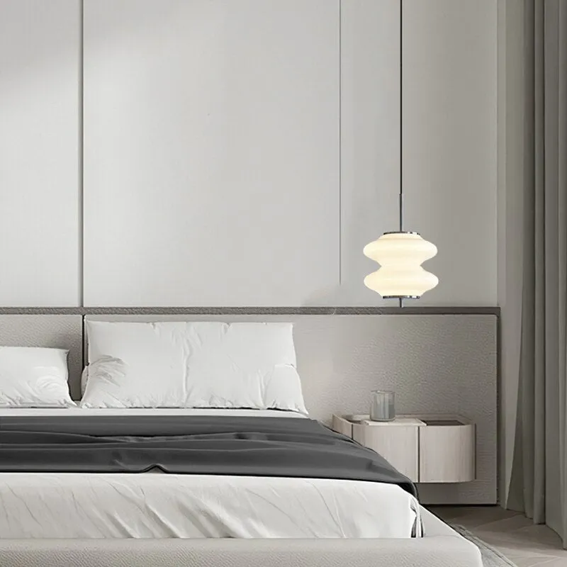 Italian Style Nordic Small Chandelier Dining Room Designer Simple Modern Bar White Glass Bedroom Bedside LED Shops Pendant Lamp