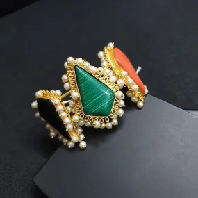JP543 - Multi color bracelet with pearls