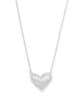 Kendra Scott Ivory Mother of Pearl Ari Heart Necklace