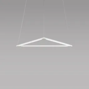 Koncept Inc Z-Bar Pendant Medium Triangle, Soft Warm, Matte White, 26" x 23" ZBP-24-T-SW-MWT-CNP