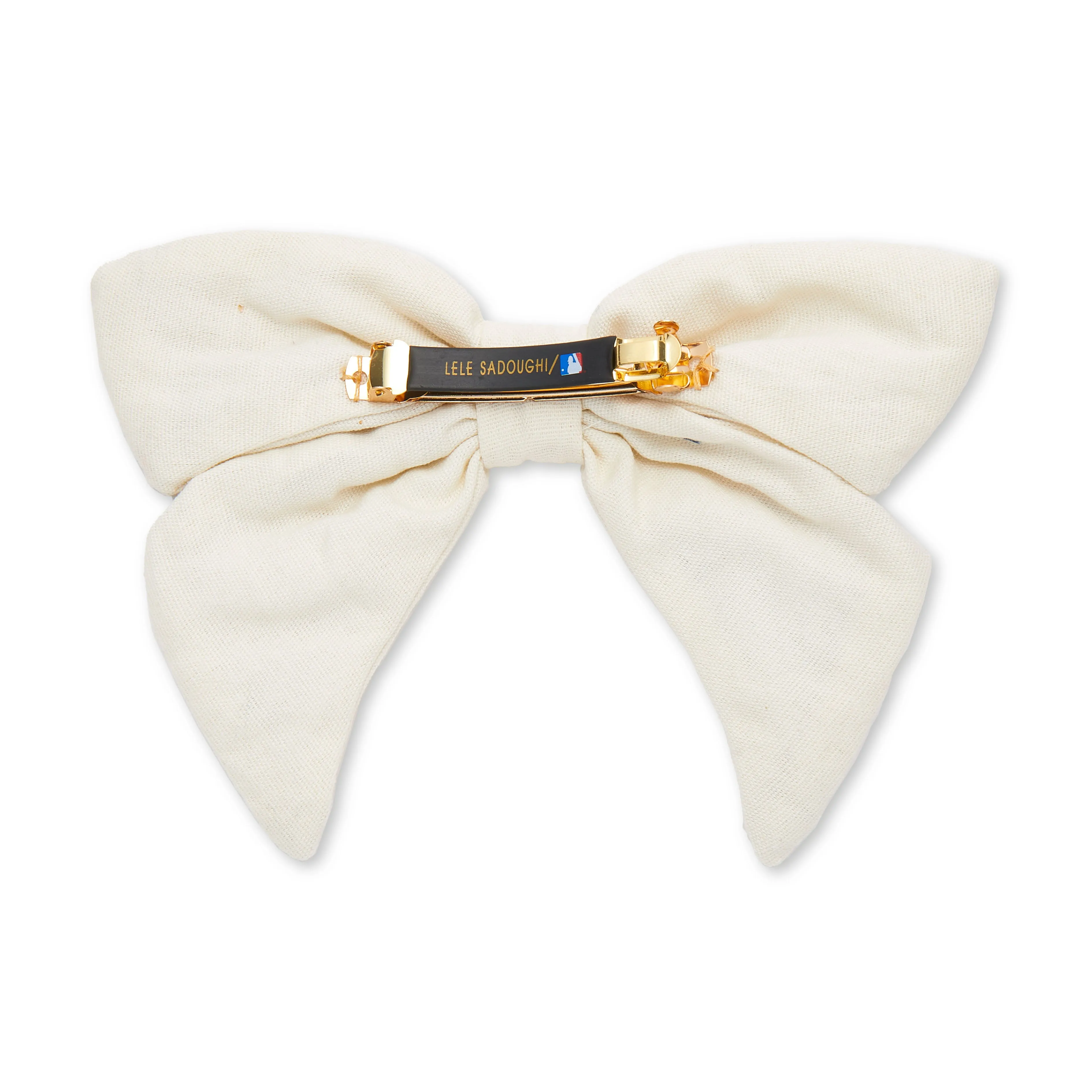 LA DODGERS LELE SADOUGHI / MLB IVORY BOW BARRETTE