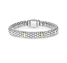 LAGOS Signature Caviar Six Gold Station Caviar Bracelet